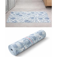 Muhtelif Banyo Önü Paspası 80 cm x 150 cm  En Kaymaz Tabanlı Yumuşak Dokulu Su Emici Banyo Halısı