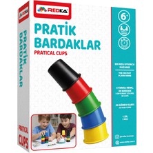 Redka Pratik Bardaklar Akıl Oyunu 30 Adet Renkli Plastik Bardak