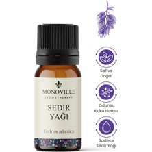 Monoville Sedir Uçucu Yağı 10 ml Saf ve Doğal (Cedarwood Essential Oil)
