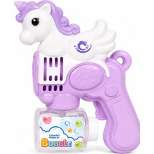 Ziventa Unicorn Baloncuk Tabancası Işıklı Otomatik Köpük Makinesi 19 Delikli Çocuk Oyuncağı Bubble Gun Kabarcık