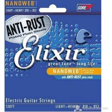 Elixir 12077 Nanoweb Light Heavy Elektro Gitar Teli (10-52)