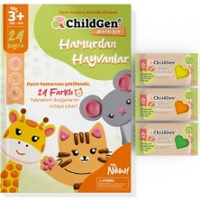 ChildGen Hamurdan Hayvanlar Oyun Hamuru Aktivite Dergisi ve 3x50 Gr Doğal Oyun Hamuru