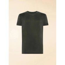 Roberto Ricci Designs Yeşil Erkek Slim Fit T-Shirt Cupro Shirty