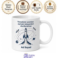 Tupya Gift Uzay Mühendisi Yörünge Mekaniği Uydu Fırlatma Roket Itkisi Kupa Bardak Hediye