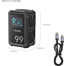 Smallrig 4984 X99 X-Touch 27200MAH 100W V-Mount Batarya
