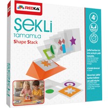 Redka Şekli Tamamla Akıl Oyunu 4 Seviyeli Zeka Geliştirici Mantık Oyunu Eğlenceli Tasarım