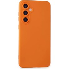 TKÇ Mey Ithalat®  Samsung Galaxy S23 Fe Kılıf Nano Içi Kadife Silikon - Turuncu