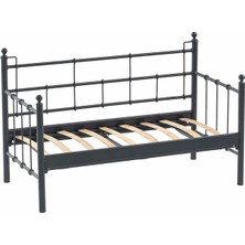 Unimet Lalas Dk Metal Sofa Sedir 70x140 İkili Koltuk Siyah