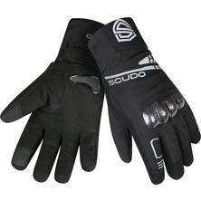 Scudo Parma Wp Carbon 1 Waterproof Uzun Parmak Kışlık Motosiklet Eldiveni - Ce En 13594:2015