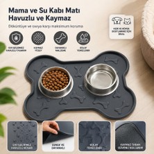 Black Gold Kedi Köpek Mama ve Su Kabı Altlığı 45X35 cm Kaymaz Mama Matı Yıkanabilir Döküntü Önleyici