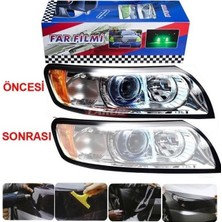 Temiz Pazar Far-Stop Filmi Şeffaf Transparan 30 cm x 10 Metre Carub