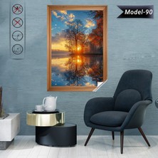 Akıllı Kağıt Statik Tutunma Özellikli Tablo - Poster Manzara (Model-90)