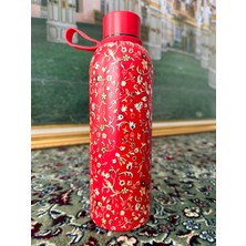 Mahra Rawdah Gift Motifli Paslanmaz Çelik Matara / Sızdırmaz Kapaklı Termos 500 ml