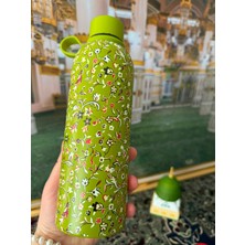 Mahra Rawdah Gift Motifli Paslanmaz Çelik Matara / Sızdırmaz Kapaklı Termos 500 ml