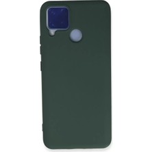 Toyigoo Mey Ithalat®  Realme C15 Kılıf Nano Içi Kadife Silikon - Koyu Yeşil TYGRSYT9573