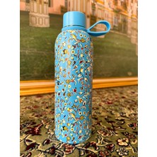 Mahra Rawdah Gift Motifli Paslanmaz Çelik Matara / Sızdırmaz Kapaklı Termos 500 ml