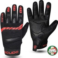 Scudo Parma 2 Dokunmatik 4 Mevsim Motosiklet Eldiveni Ce En 13594:2015 Sertifikalı  - Kırmızı