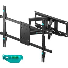 Onkron M6L Ağır Hizmet Tipi Hareketli Çift Kollu Tv Monitör Duvar Askı Aparatı – 40" - 75" Ekran Uyumlu, 70 kg Taşıma Kapasitesi, Siyah