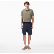 Nautica Erkek Lacivert Regular Fit Keten Şort