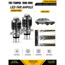 OtoÇizgi Fiat Tempra 1990-1999 H4 LED Far Ampulü Beyaz Işık Canbus Mini Lensli 2\'li Set