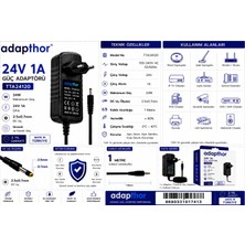 Adapthor TTA-24120 24W  24V 1   2.5*0.7 PRİZ TİPİ ADAPTÖR