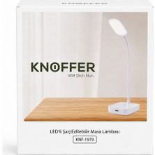 Knoffer Entegre Edilmiş Çıkarılmaz LED Ampullu Şarj Edilebilir Masa Lambası