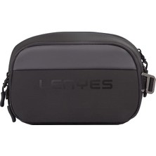 Lenyes LB560 Su Geçirmez Çizilmeye Dayanıklı Çapraz Vücut Askılı Omuz&el Aksesuar Çantası 20CM Siyah