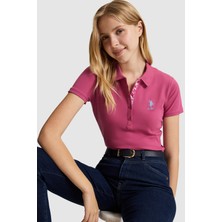 U.s. Polo Assn. Kadın Fuşya Tişört Basic 50321798-VR023