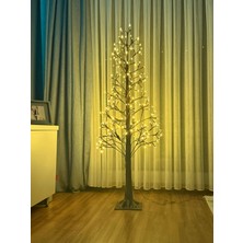 SD Works 1.5 Metre Boyunda 232 Led'li Kahverengi Ağaç Lambader Brown Tree LED Işıklı Ağacı 150CM