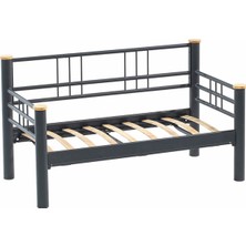 Unimet Kappis Dk Metal Sofa Sedir 70x140 İkili Koltuk Siyah (Mindersiz)
