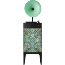 Fennessy I5 Bluetooth Hoparlörlü 110W Hi-Fi Retro Pikap Plakçalar Turntable, Miracle National Library Of China