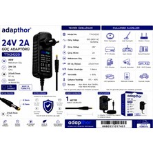 Adapthor TTA-24220 48W  24V 2A   2.5*0.7 PRİZ TİPİ ADAPTÖR