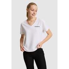 U.s. Polo Assn. Kadın Beyaz Tişört 50323493-VR013