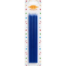 Efe Pastacılık Metalik Lacivert Uzun Pasta Mumu 20 cm