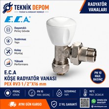 ECA E.c.a. Köşe Radyatör Vanası Pex  1/2" x 16 mm