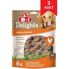 8in1 Smart Delights Chicken Spirals Tavuklu Burgu Köpek Ödül Maması 6'lı 60 gr x 3 Adet