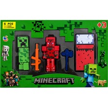 Mars Kırtasiye ve Oyuncak Minecraft Temalı 5 Parça Figür ve Aksesuar Oyun Seti