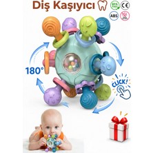 Bbsky Montessori Duyusal Diş Kaşıyıcı Top Eğitici Bebek Oyuncağı Çıngıraklı Güvenli Abs Tpe Malzeme