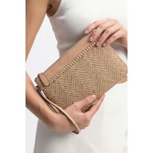 Luvi Zenıx Vizon Desenli Kadın Clutch Çanta