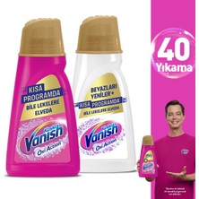 Vanish Oxi Action Deterjan Güçlendirici ve Leke Çıkarıcı Sıvı Renkliler 1000 ml + Beyaz 1000 ml