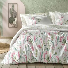 Yataş Hana Pembe Çiçek Desenli Çift Kişilik Ranforce Nevresim Takımı 200 x 220 cm
