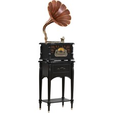 Fennessy F1877-25X Vintage 100W Hifi Gramofon Pikap Plakçalar, Bluetooth, Cd, Radio, USB Çalar