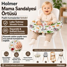 Holmer Organik Pamuklu Leke Tutmaz Mama Sandalyesi Örtüsü