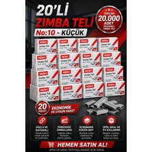 Anı Ofis Kırtasiye Anı Ofis Zımba Teli No:10 Küçük 20’li Paket 20.000 Adet Metal Dayanıklı Zımba Teli