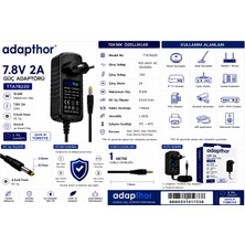 Adapthor TTA-78220 15.6W 7.8V 2A 2.5*0.7 Priz Tipi Adaptör