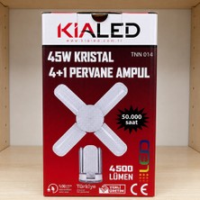 Kialed 45W Kristal 4+1 Pervane Ampul 4500 Lümen E27 IP20