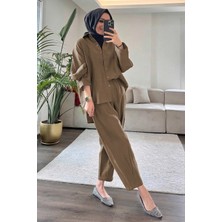 Suede Style 5629 - Şık Rahat Modal Yumuşak Kumaş Kadın Takım