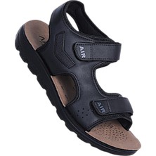Apella 920-5 Dakar Siyah Erkek Sandalet Ayakkabı