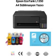 MSK Printers Epson Ecotank L1350 A4 Süblimasyon Yazıcı 4 Renk