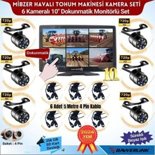 Bawerlink BW-9160DVR 10"ınç Monitor 6 Kameralı Ahd Beyaz Ledli 1080P Mibzer Kayıtlı Kamera Seti